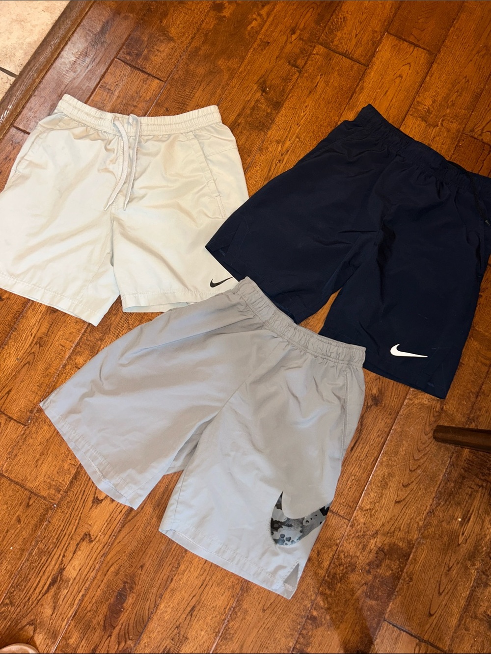 Lot of 3 Nike men’s shorts - Navy, Light Gray, dark Gray